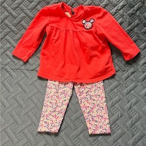 Bebe Vibrant Mouse Top & Matching Floral Pants